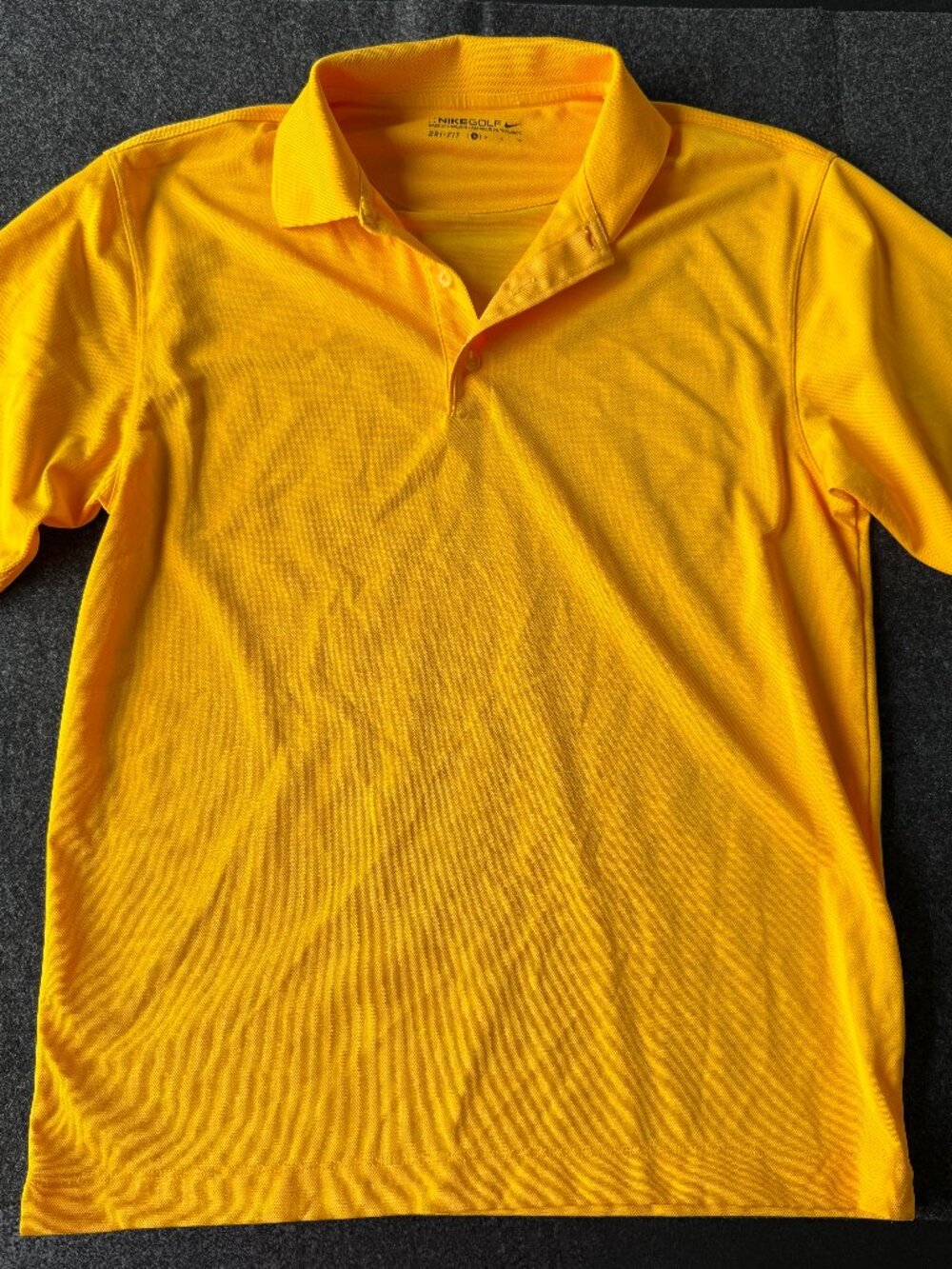 Nike Golf Yellow Dri-FIT Polo Shirt Small
